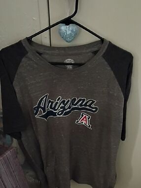 Arizona Wildcats Grey & Black Raglan Tee